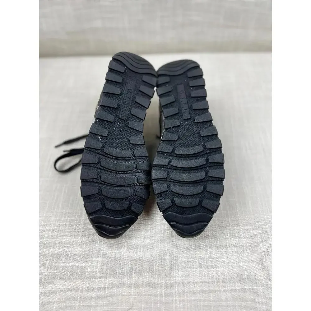 Gili Womens Black and Snake Print Sneakers Size 9M/39‎